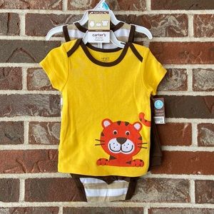 B1G2F 🚨 Carter’s 3 piece play set shorts t-shirt and sleeveless diaper shirt.